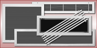 Esaplling grilles, registers, diffusers